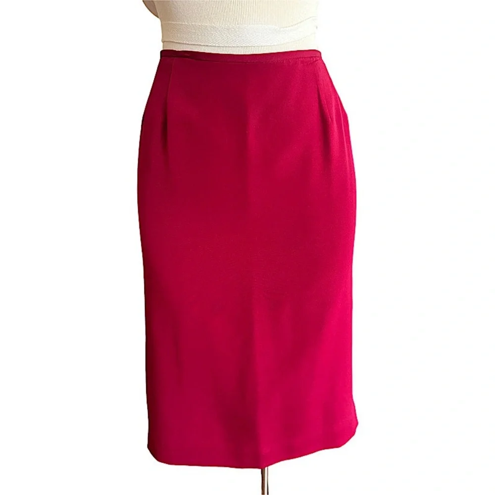 Silk Pencil Skirt Vintage - Picture 2 of 5